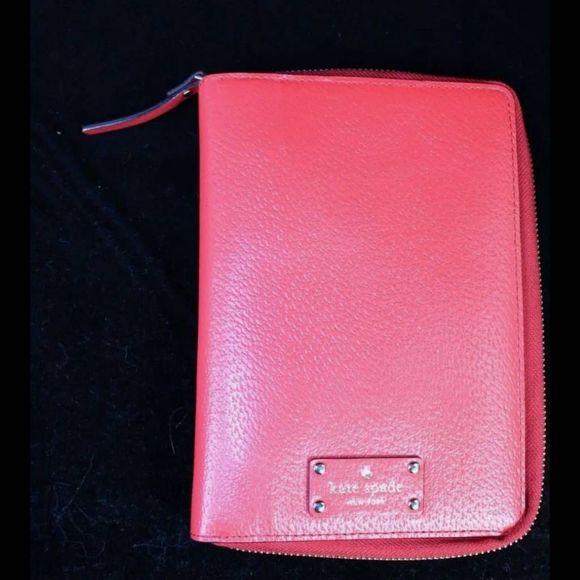 kate spade | Office | Kate Spade Wellesley Red Leather Zip Planner ...